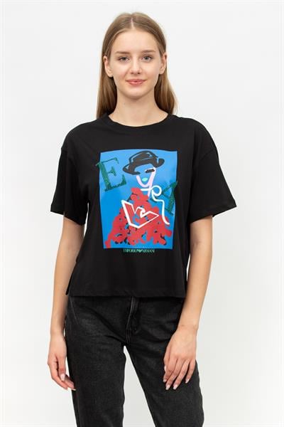 Emporio Armani Kadın Bisiklet Yaka T-Shirt