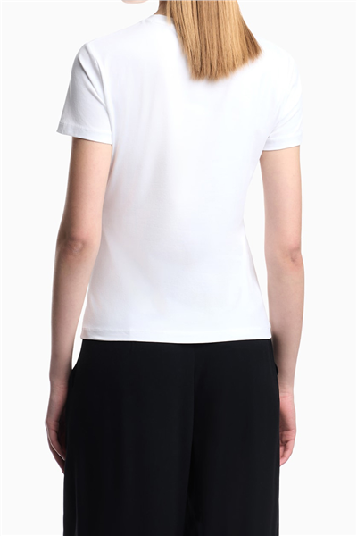 Emporio Armani Kadın Bisiklet Yaka T-Shirt Beyaz