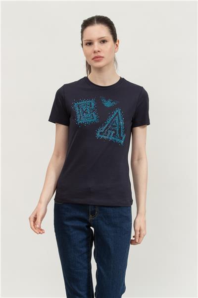 Emporio Armani Kadın Bisiklet Yaka T-Shirt