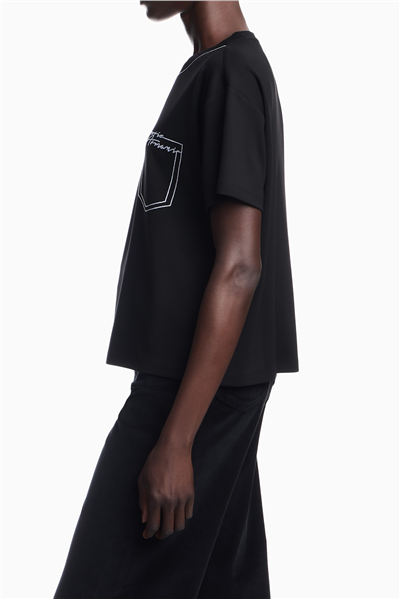 Emporio Armani Kadın Bisiklet Yaka T-Shirt Siyah