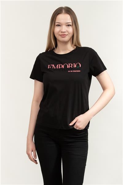 Emporio Armani Kadın Bisiklet Yaka T-Shirt