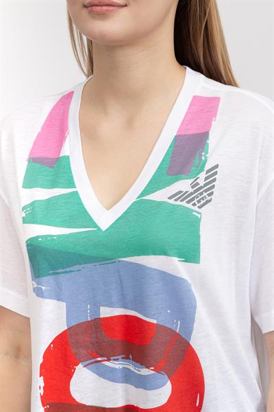 Emporio Armani Kadın Bisiklet Yaka T-Shirt