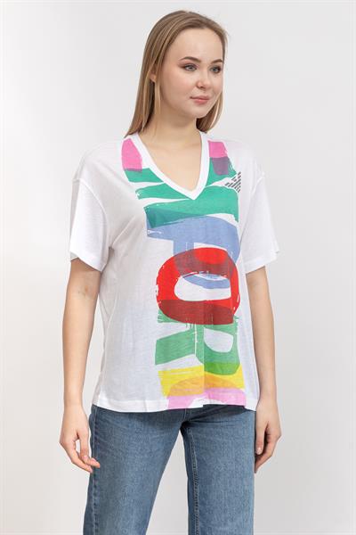 Emporio Armani Kadın Bisiklet Yaka T-Shirt