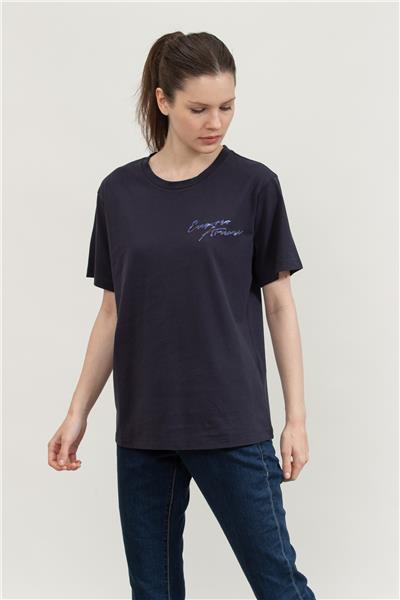 Emporio Armani Kadın Bisiklet Yaka T-Shirt