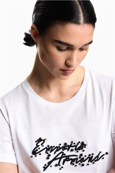 Emporio Armani Kadın Bisiklet Yaka T-Shirt