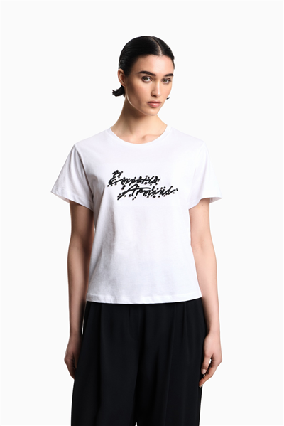 Emporio Armani Kadın Bisiklet Yaka T-Shirt
