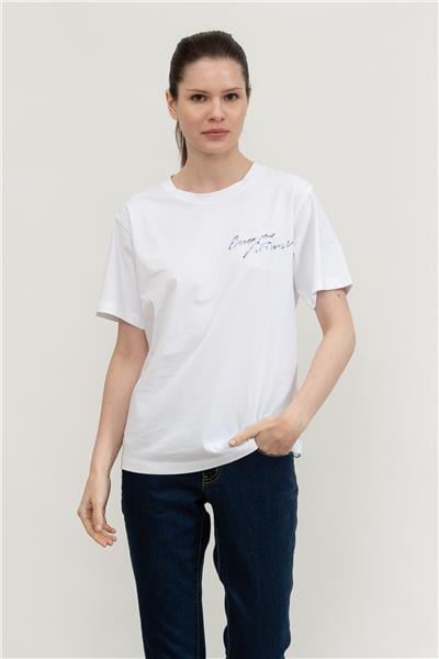 Emporio Armani Kadın Bisiklet Yaka T-Shirt