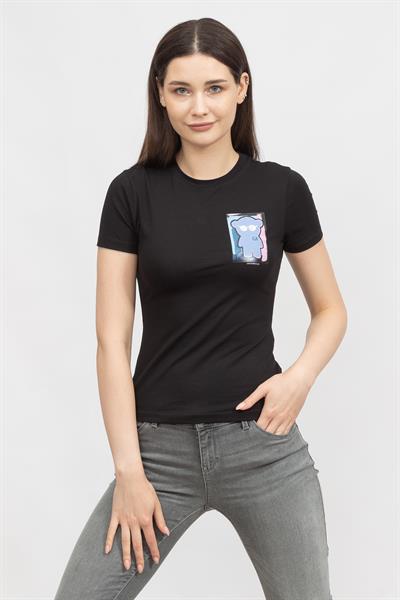 Emporio Armani Kadın Bisiklet Yaka T-Shirt