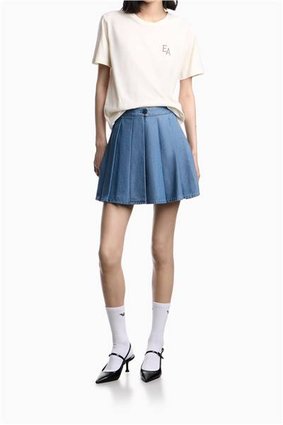 Emporio Armani Kadın Bisiklet Yaka T-Shirt Beyaz