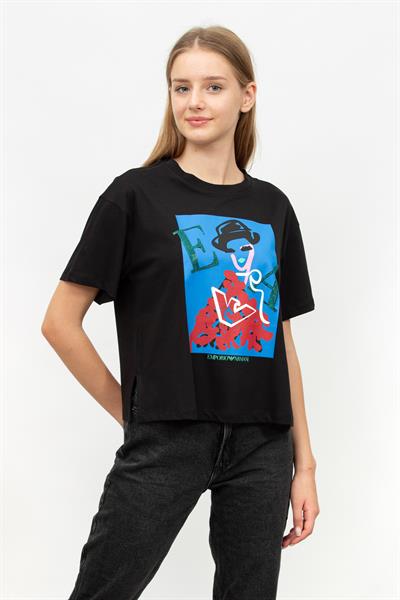 Emporio Armani Kadın Bisiklet Yaka T-Shirt