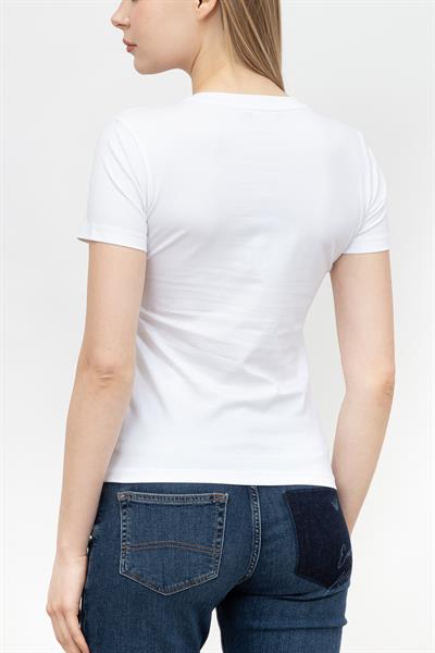 Emporio Armani Kadın Bisiklet Yaka T-Shirt Beyaz