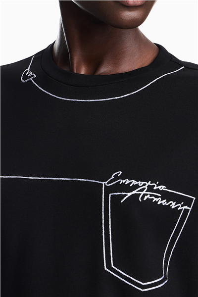 Emporio Armani Kadın Bisiklet Yaka T-Shirt Siyah