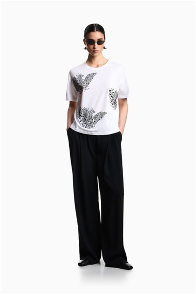 Emporio Armani Kadın Bisiklet Yaka T-Shirt