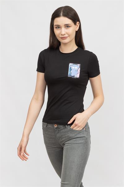 Emporio Armani Kadın Bisiklet Yaka T-Shirt