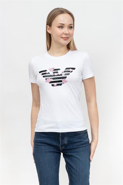 Emporio Armani Kadın Bisiklet Yaka T-Shirt Beyaz