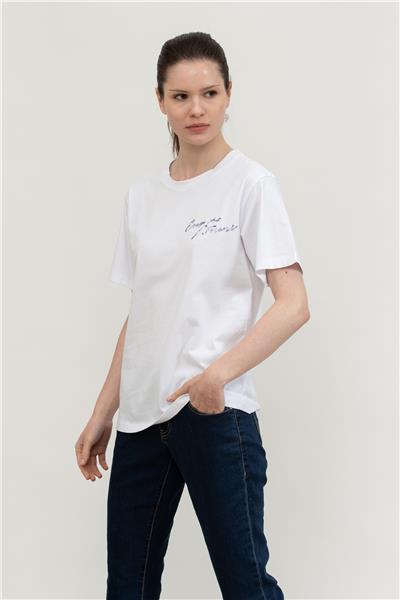 Emporio Armani Kadın Bisiklet Yaka T-Shirt