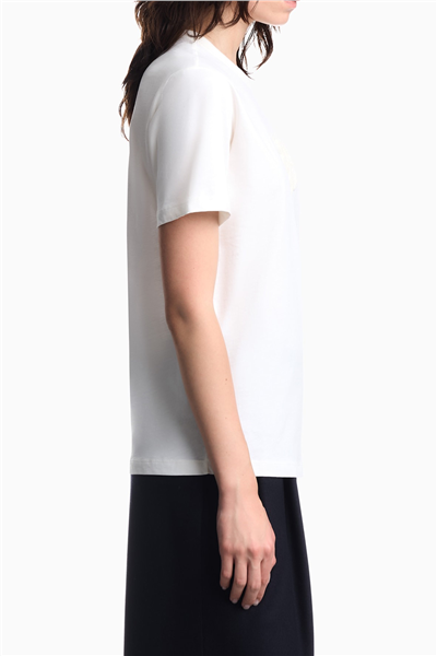 Emporio Armani Kadın Bisiklet Yaka T-Shirt Beyaz