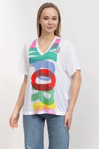 Emporio Armani Kadın Bisiklet Yaka T-Shirt