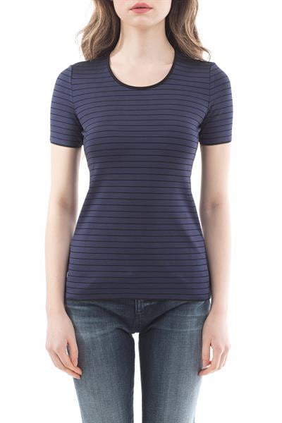 Emporio Armani Kadın Çizgili Kısa Kollu T-Shirt