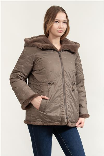 Emporio Armani Kadın Kaban Vizon
