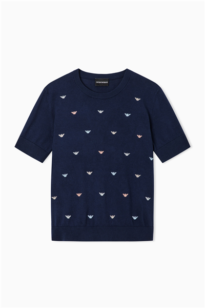 Emporio Armani Kadın Triko Mavi