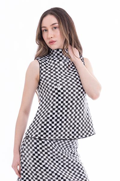 Emporio Armani Payetli Kolsuz Kadın Bluz