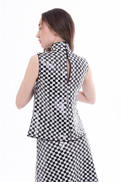 Emporio Armani Payetli Kolsuz Kadın Bluz