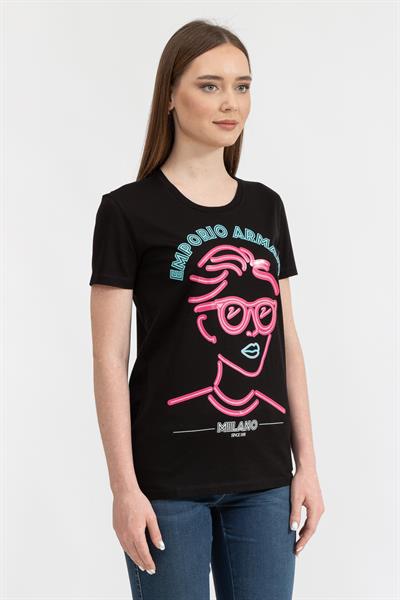 Emporio Armani Regular Fit %100 Pamuklu Kadın T-Shirt