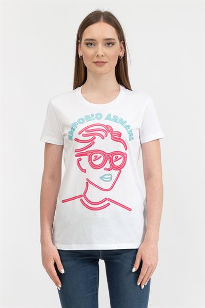 Emporio Armani Regular Fit %100 Pamuklu Kadın T-Shirt