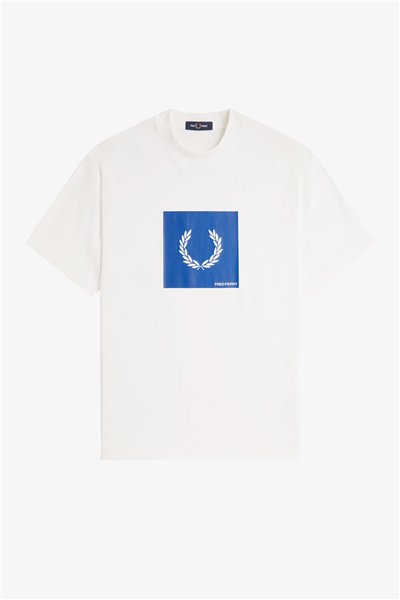 Fred Perry Box Graphic Erkek Bisiklet Yaka T-Shirt
