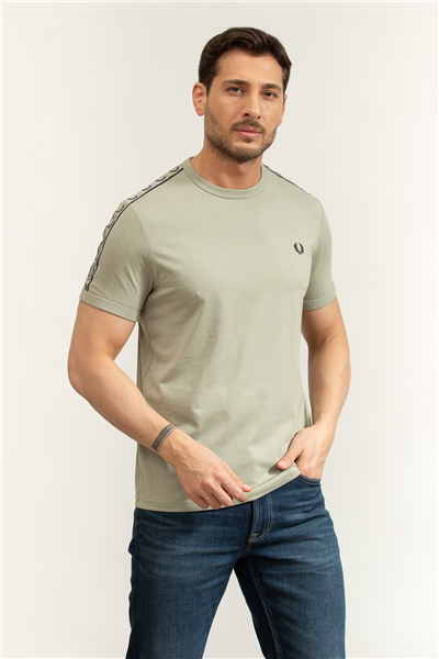 Fred Perry Contrast Tape Ringer Erkek Bisiklet Yaka T-Shirt