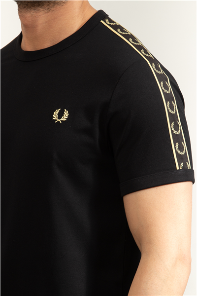 Fred Perry Contrast Tape Ringer Erkek Bisiklet Yaka T-Shirt