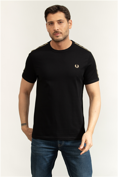 Fred Perry Contrast Tape Ringer Erkek Bisiklet Yaka T-Shirt
