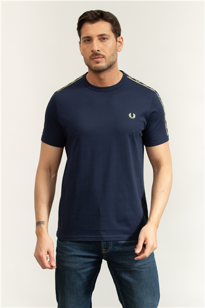 Fred Perry Contrast Tape Ringer Erkek Bisiklet Yaka T-Shirt