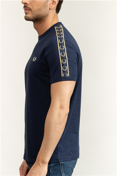 Fred Perry Contrast Tape Ringer Erkek Bisiklet Yaka T-Shirt