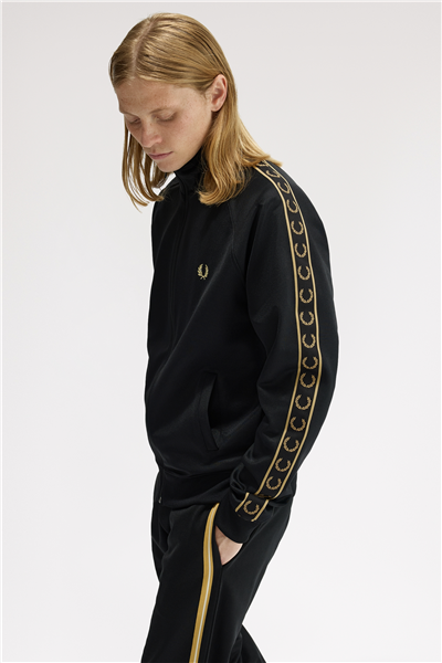 Fred Perry Contrast Tape Track Jacket Erkek Fermuarlı Sweatshirt