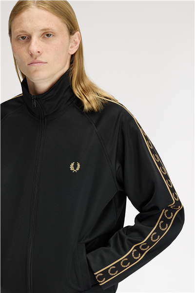 Fred Perry Contrast Tape Track Jacket Erkek Fermuarlı Sweatshirt