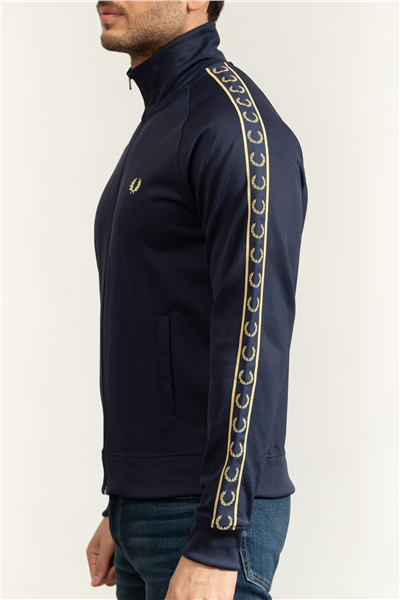 Fred Perry Contrast Tape Track Jacket Erkek Fermuarlı Sweatshirt