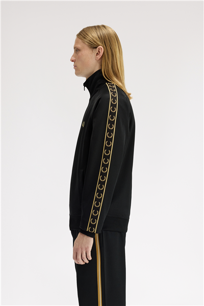 Fred Perry Contrast Tape Track Jacket Erkek Fermuarlı Sweatshirt