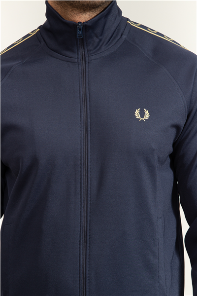 Fred Perry Contrast Tape Track Jacket Erkek Fermuarlı Sweatshirt