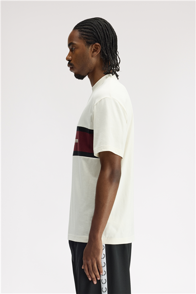 Fred Perry Embroidered Panel Erkek Bisiklet Yaka T-Shirt