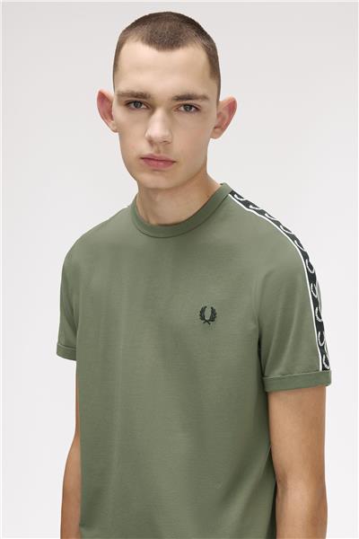 Fred Perry Contrast Tape Ringer Erkek Bisiklet Yaka T-Shirt