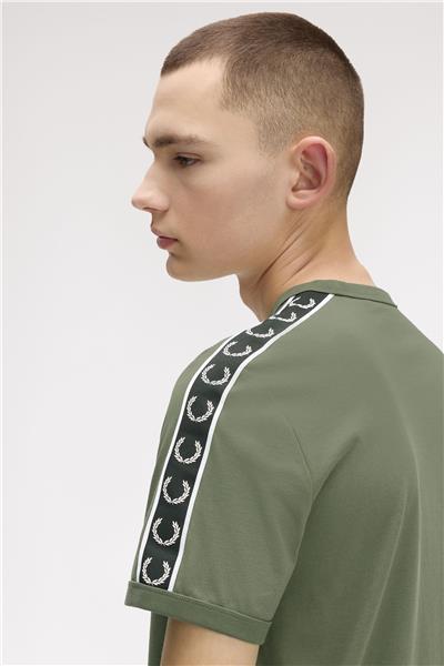 Fred Perry Contrast Tape Ringer Erkek Bisiklet Yaka T-Shirt