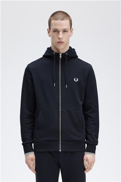 Fred Perry Erkek Fermuarlı Sweatshirt Lacivert