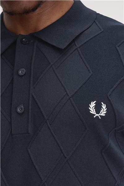 Fred Perry Cable Knitted Shirt Erkek Polo Yaka Triko