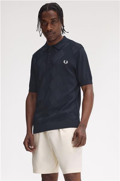 Fred Perry Cable Knitted Shirt Erkek Polo Yaka Triko