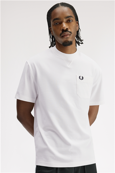 Fred Perry Pocket Detail Erkek Bisiklet Yaka T-Shirt