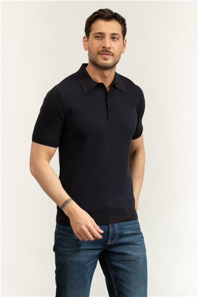 Fred Perry Tonic Waffle Knitted Shirt Erkek Polo Yaka T-Shirt