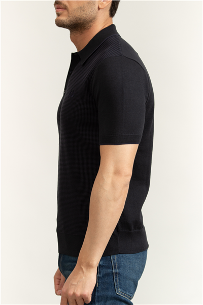 Fred Perry Tonic Waffle Knitted Shirt Erkek Polo Yaka T-Shirt