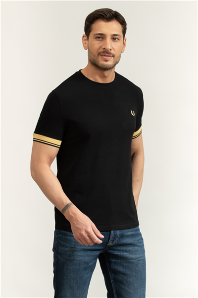 Fred Perry Twin Tipped Cuff Erkek Bisiklet Yaka T-Shirt